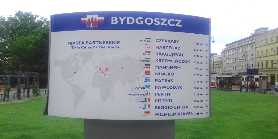 Tablica miasta partnerskie | Bydgoszcz